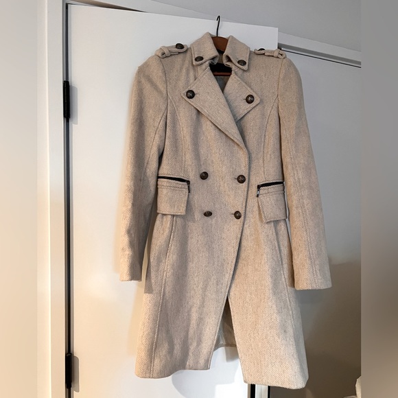 Zara Military-style coat in cream (size S) - Picture 1 of 1